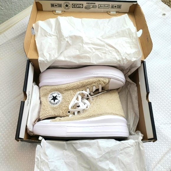 Rare Sherpa-Clad Converse Platform - Picture 2 of 13